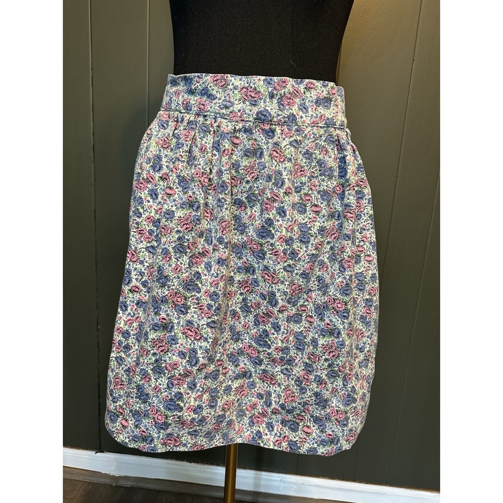 Pink Blue Floral Vintage Handmade Kitchen Apron Cottagecore Antique
